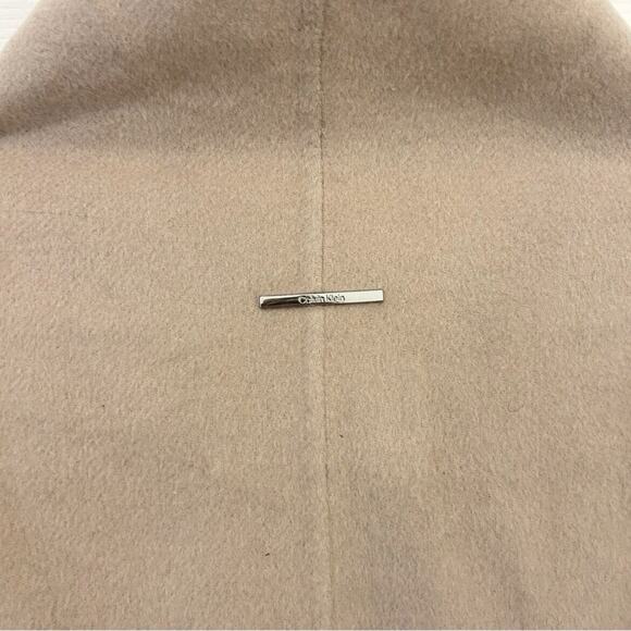 NWT $599 Calvin Klein 100% Wool Belted Long Line Wrap Winter Coat Size Large - Picture 5 of 15